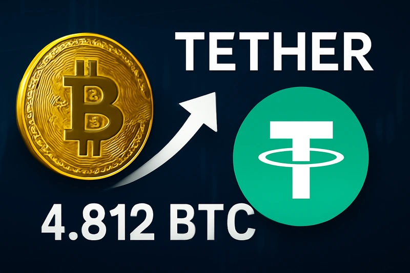 Tether, 4.812 BTC'lik Yeni Satın Alımla Bitcoin Varlıklarını Genişletiyor